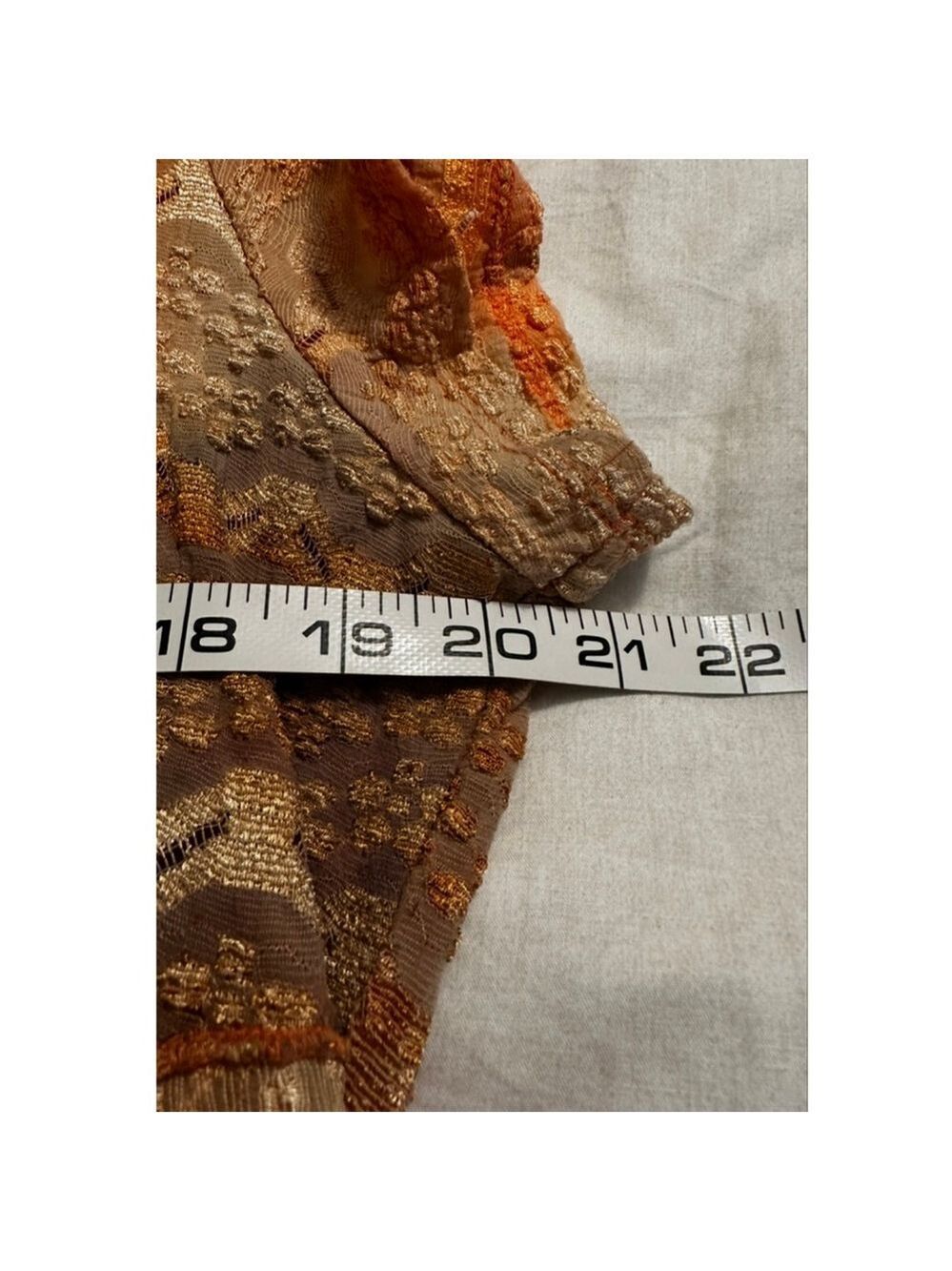 Elementz Orange Brown Textured Short Sleeve Tee L - Picture 4 of 5